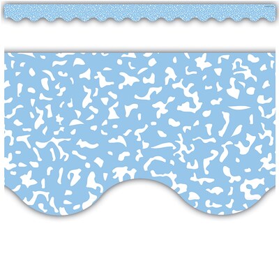 Teacher Created Resources Border Trim, 2.19" x 2.92', Composition Blue Scalloped, 12/Pack, 6 Packs/Bundle (TCR9313-6)