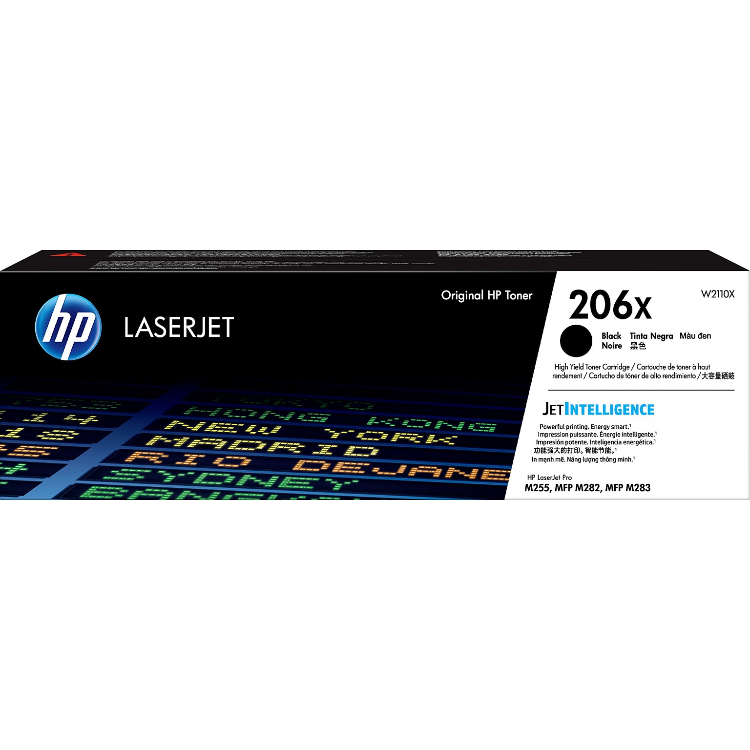 HP 206X Black High Yield Toner Cartridge, Prints Up to 3,150 Pages (W2110X)