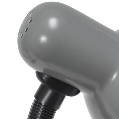 Creekwood Home Essentix Flexible Gooseneck LED Desk Lamp, 14.25", Gray Glossy (CWD-1000-GY)