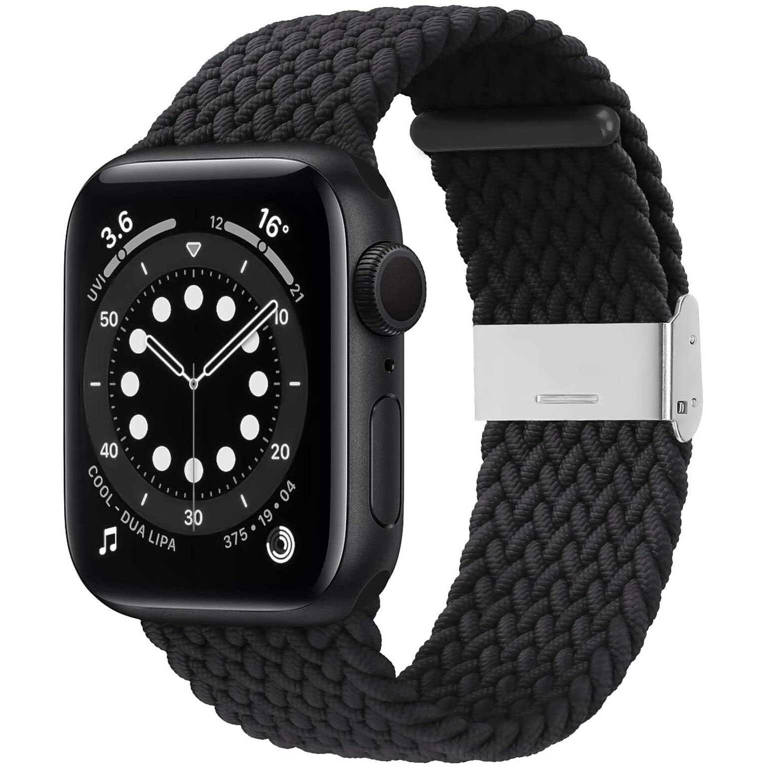 LAX Nylon Braided Band for Apple Watch, Black