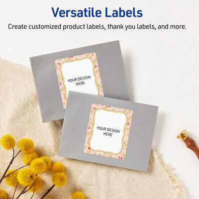 Avery Rectangle Multipurpose Labels, 4" x 3-1/3", White, 40/Pack (19479370488)