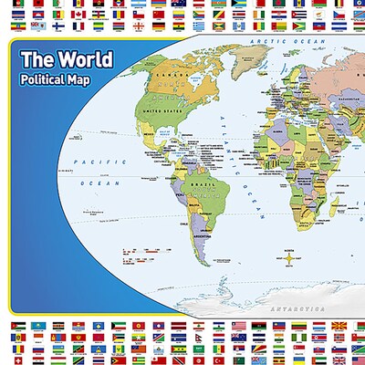National Geographic The World for Kids Map, Laminated, 36 x 24 (NGMRE01020772)
