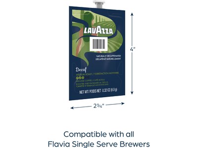 Lavazza Decaf Coffee Flavia Freshpacks, Medium Roast, 76/Carton (48747)