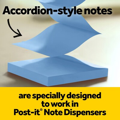 Post-it Pop-up Wave Design Dispenser for 3" x 3" Notes, Black (WAVE-330-BKVP)