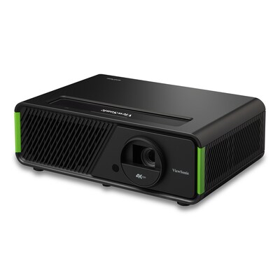 ViewSonic 4K UHD Xbox Certified 2500 Lumens, 120Hz Gaming and Home Theater LED Projector, Black/Gree