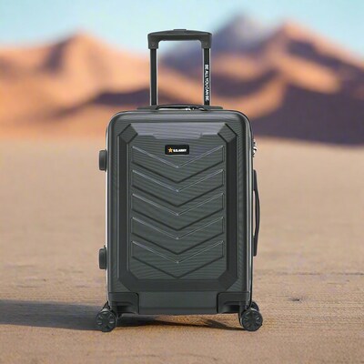 US Army FOX 20" Hardside Carry-On Suitcase, 4-Wheeled Spinner, TSA Checkpoint Friendly, Black (USLFOX00S-BLK)
