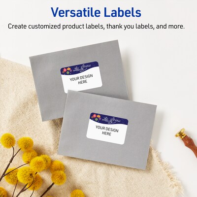 Avery Rectangle Multipurpose Labels, 2" x 3", White, 80/Pack (19479370443)