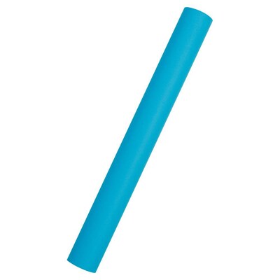JAM Paper Short Mini Roll Wrapping Paper, 26.3 sq. ft., Peacock Blue, 2/Pack(277013534263a)