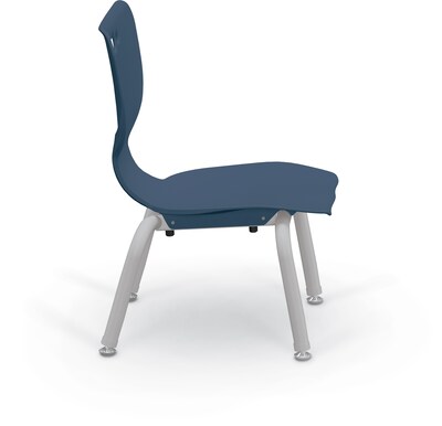 MooreCo 10" Hierarchy Student Chair with 4 Legs, Navy/Platinum Base (703673561792)