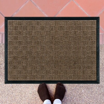 Floortex Doortex Ribmat Indoor / Outdoor Entrance Mat, 36 x 24, Brown (NREMFLLV0101)
