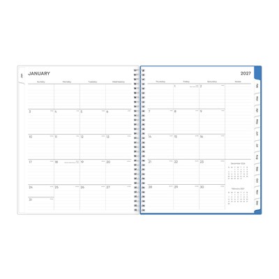 2027 Blue Sky Savoy Cool 8.5" x 11" Calendar Year Weekly & Monthly Planner, Plastic Cover (148762-27)