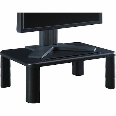 Lorell Adjustable Monitor Stand Riser, Up to 32" Monitor, Black (LLR99991)