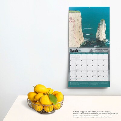 2025 BrownTrout World's Toughest Golf Holes 12" x 24" Monthly Square Wall Calendar, (9781975479855)