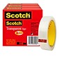 Scotch Transparent Tape Refill, 1" x 72 yds., 3 Rolls (600-72-3PK)