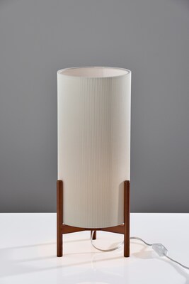 Adesso Sonora 19.75H Incandescent Table Lamp, Walnut/Off-White (3010-15)