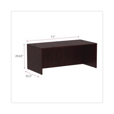Alera™ Valencia Series Executive Suites in Mahogany, Straight Front Desk Shells, 72W