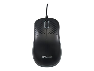 Verbatim Silent Corded Optical USB Mouse, Black (VTM99790)