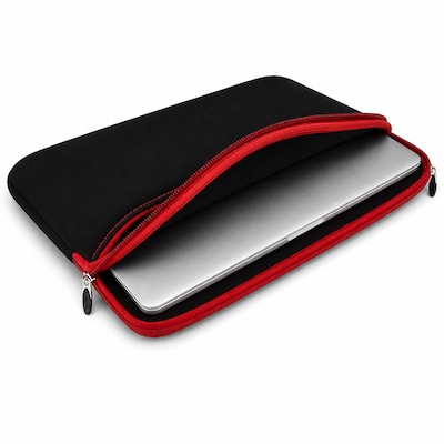Vangoddy 15" Laptop Sleeve, Black/Red (NBKLEA222)