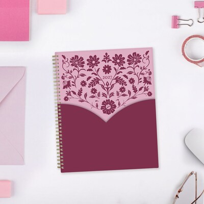 2027 Blue Sky 8.5 x 11 Weekly & Monthly Planner, Red (160256)