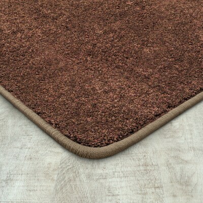 Joy Carpets Endurance Polyester 6 x 9 Machine Tufted Rug, Brown (80Q-10)