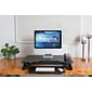 Rocelco 32" Height Adjustable Standing Desk Converter with Anti Fatigue Mat, Stand Up Laptop Riser, Black (R EADRB-MAFM)