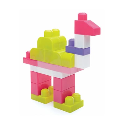 Mega Bloks First Builders Big Building Bag, 80 Pieces, Pink, 4/Pack (DCH62)