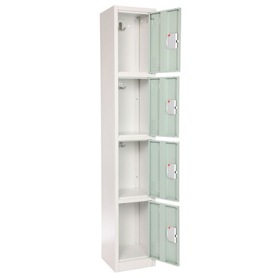 AdirOffice 72H 4-Tier Misty Green Storage Locker (ADI629-204-MGRN-DL)