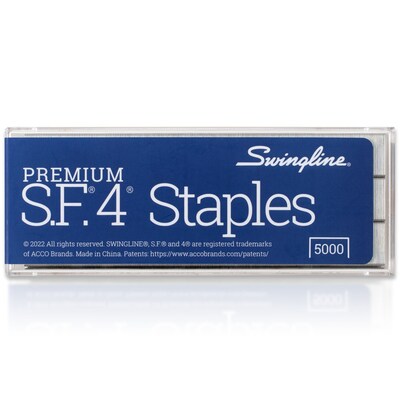 Swingline S.F. 4 Premium 1/4 Length Standard Staples, Full Strip, 5000/Box (35450)