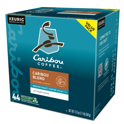 Caribou Blend Coffee Keurig® K-Cup® Pods, Medium Roast, 44/Box (357453)