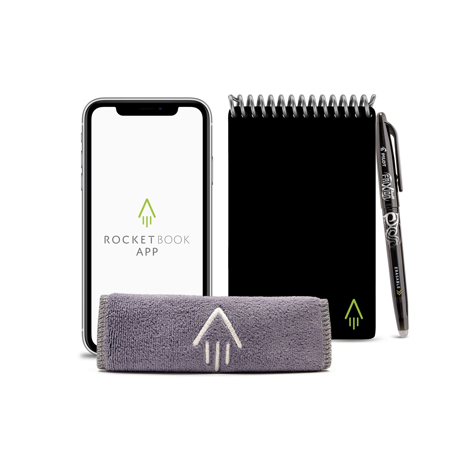 Rocketbook Mini Reusable Smart Notepad, 3.5 x 5.5, Dot-Grid Ruled, 48 Sheets, Black (EVR-M-RC-A-FR)