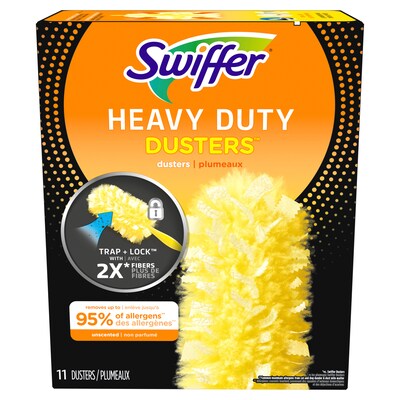 Swiffer Heavy Duty Duster Blend Refills, Yellow, 11/Box (99035)