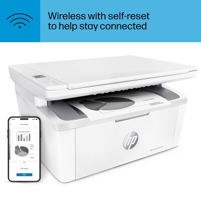 HP LaserJet MFP M140w Wireless Black & White All-in-One Laser Printer, Scanner, Copier, Best for Home Office (7MD72F)