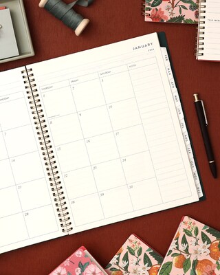 2026 Blue Sky Pomegranate Blush 5" x 8"  Weekly & Monthly Planner, Faux Leather Cover, Multicolored (156222)