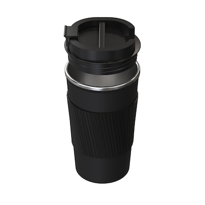 Outdoors Professional Stainless Steel Double-Walled Vacuum Insulated Coffee Cup, 17.2 oz., Black (OUTD9447)
