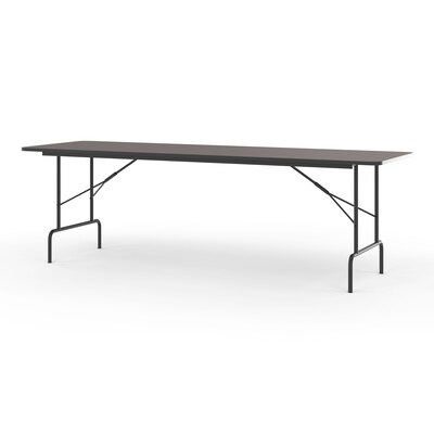 Quill Brand® Folding Table, 96"L x 30"W, Walnut (27097/51257)