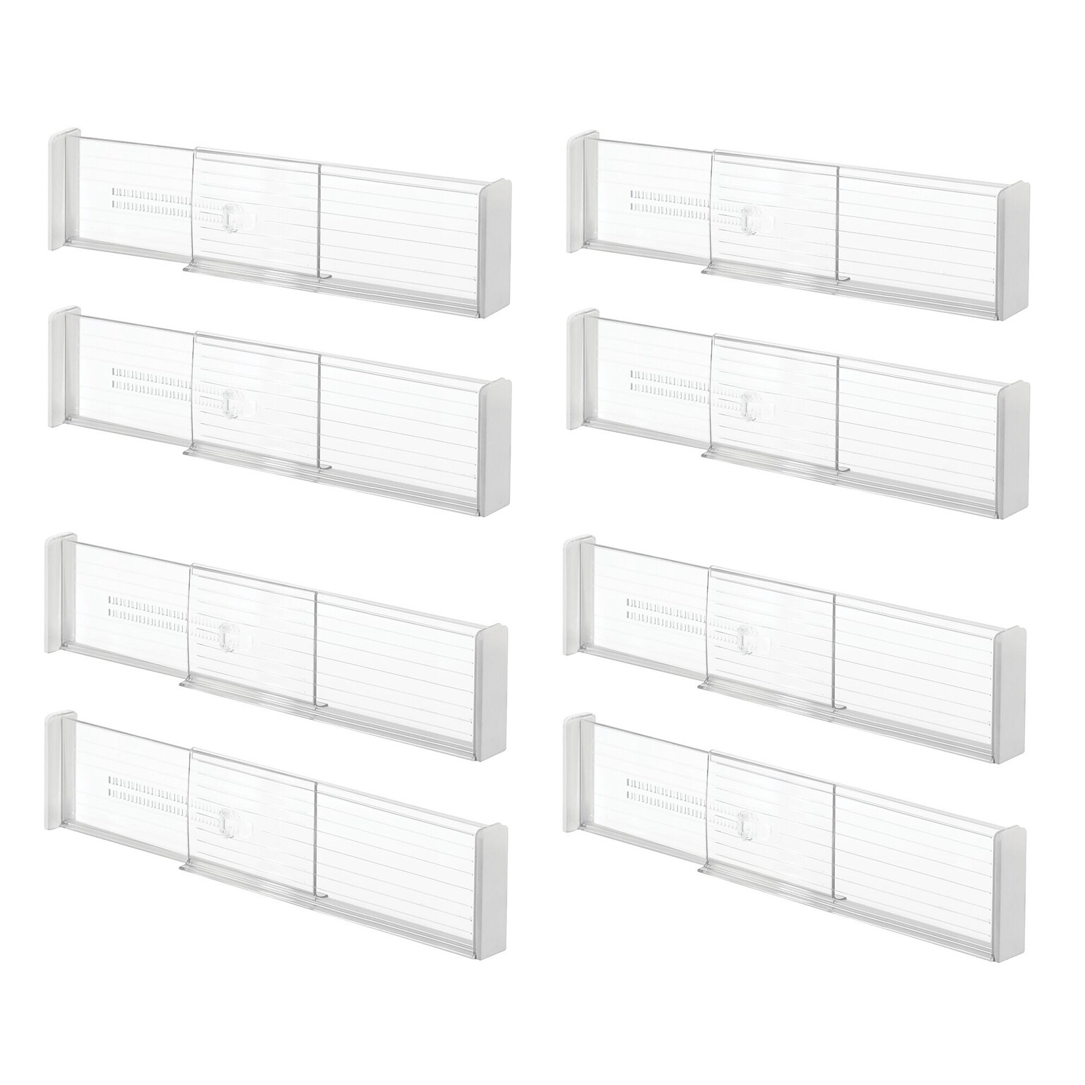iDESIGN Deep Drawer Dividers, Clear, 8/Set (27831M8)