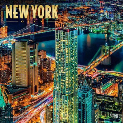 2023 BrownTrout New York City 12 x 12 Monthly Wall Calendar, (9781975448745)
