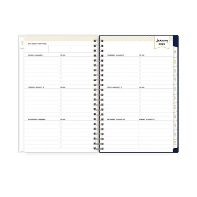 2026 Blue Sky Meadow Blue Floral 5 x 8  Weekly & Monthly Personal Planner (147224-26)