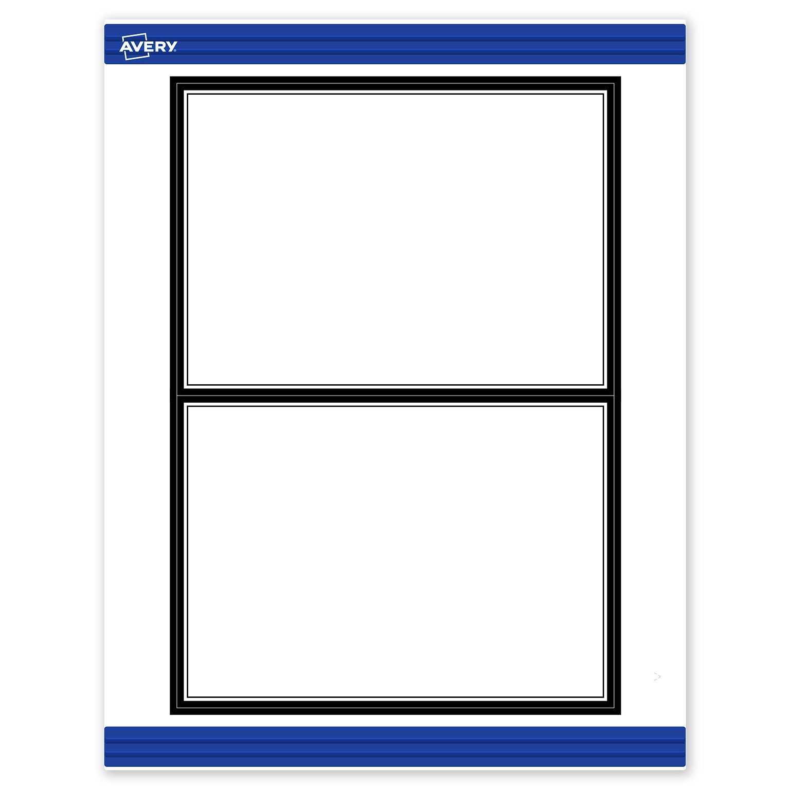 Avery Double Black Border Matte Blank Card, White, 20/Pack (S00-DMA)