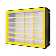 Iris 24-Drawer Desktop Storage Cabinet, Black/Yellow (500174)