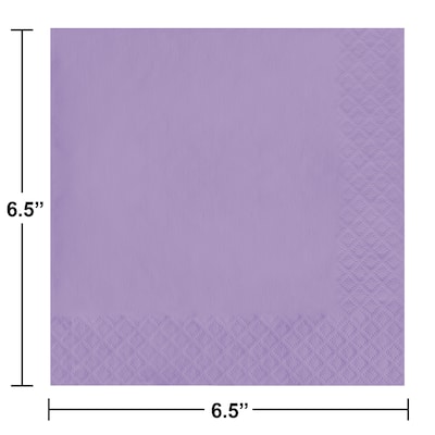 Creative Converting Touch of Color Napkins, 2-ply, Luscious Lavender Purple, 600/Carton (139186135)