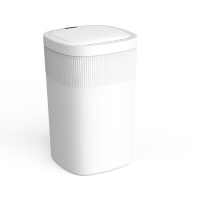 NineStars Plastic Indoor 2-Way Automatic Motion Sensor Trash Can, 13.2 Gallons, White (DZT-50-36WH)