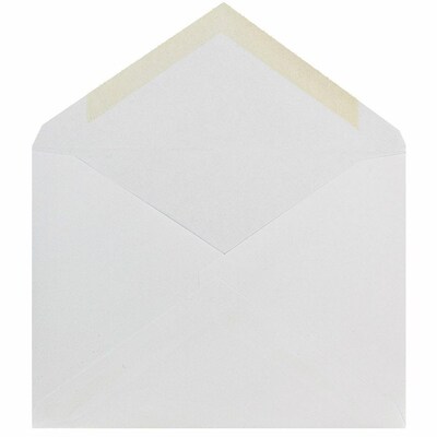 JAM Paper A6 Booklet Envelope, 4 3/4 x 6 1/2, White, 100/Pack (J0567d)