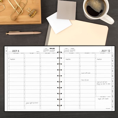 2026-2027 AT-A-GLANCE Move-A-Page 9" x 11" Academic Weekly & Monthly Planner, Poly Cover, Black (70-957E-05-27)