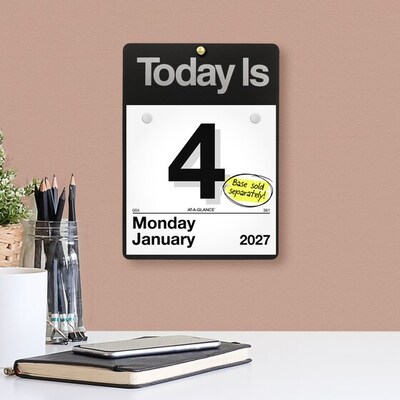 2027 AT-A-GLANCE Today Is 6.63 x 9.13 Daily Wall Calendar, White/Black (K1-00-27)
