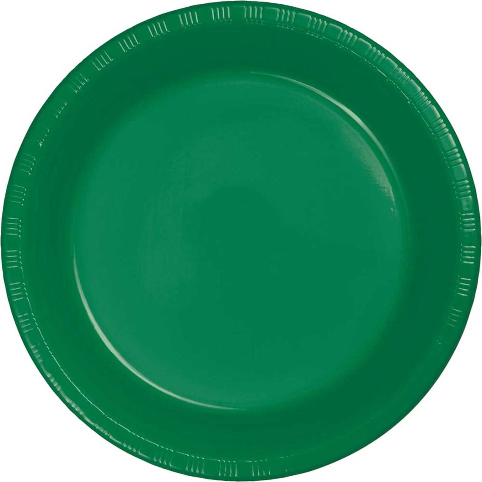 Creative Converting Touch of Color Plastic Dessert Plates, Emerald Green, 240/Carton (28112011)