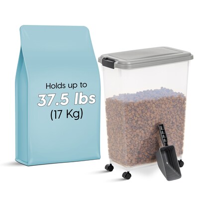 Iris 47 Quart Storage Container with Lid, Plastic, Gray (301045)