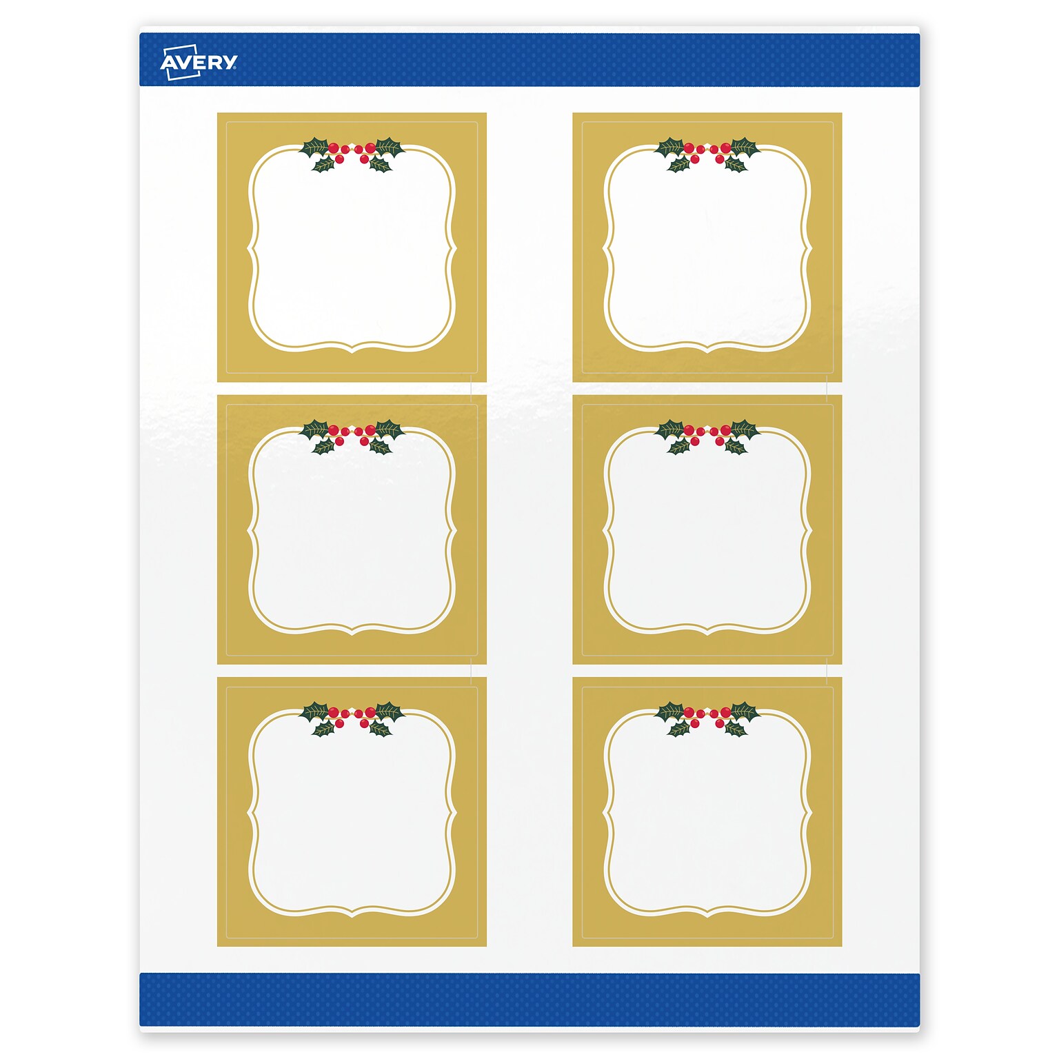 Avery Square Multipurpose Labels, 3 x 3, White, 60/Pack (19479370466)