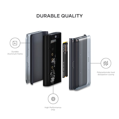 Satechi USB4 Pro M.2 USB 3.1 External Hard Drive Enclosure, SSD, Space Gray (ST-EU4NPM)