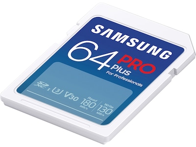 Samsung PRO Plus 64GB Full Size SDXC Memory Card, U3 Class, UHS-I, V30 (MB-SD64S/AM)